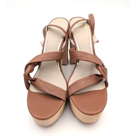 Paige Cayden Leather Ankle Strap Platform Sandals Women's Size US11 EU42 - Picture 2 of 10